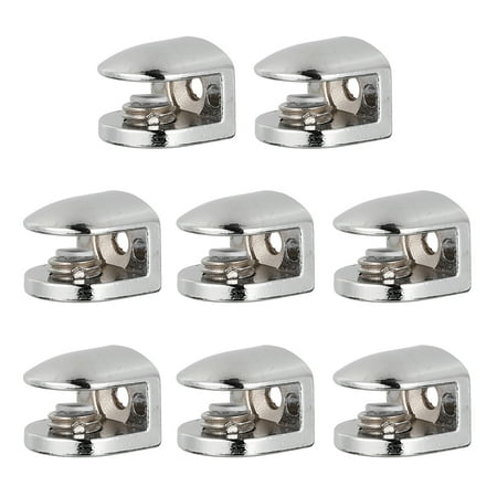 8pcs Zine Alloy Glass Clamps Fixing Clamps Glass Bracket for 6-8mm Thickness