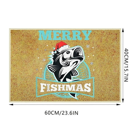 Christmas Funny Fish Floormat Anti Slip Water Absorption Floormat Christmas Cute Interesting Fish Floormat Velvet Floormat 40x60cm
Christmas Funny Fish Floormat Anti Slip Water Absorption Floormat Christmas Cute Interesting Fish Floormat Velvet Floormat 40x60cm