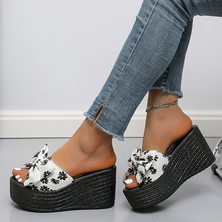 qILAKOG Womens Sandals Comfortable Wedges Open Toe Bow Knot Sandals Platform Slides Bohemian Beach Sandals Slip On Wedge Sandals Summer Casual Shoes for Women 9.5&White
qILAKOG Womens Sandals Comfortable Wedges Open Toe Bow Knot Sandals Platform Slides Bohemian Beach Sandals Slip On Wedge Sandals Summer Casual Shoes for Women 9.5&White