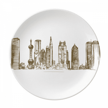 Shanghai China Landmark Sketch Plate Decorative Porcelain Salver Tableware Dinner Dish
Shanghai China Landmark Sketch Plate Decorative Porcelain Salver Tableware Dinner Dish