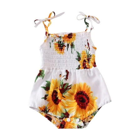 NIUREDLTD Baby Girl Clothes Sleeveless Sunflower Floral Romper Jumpsuit Cute Baby Girl Clothes Size 12M
NIUREDLTD Baby Girl Clothes Sleeveless Sunflower Floral Romper Jumpsuit Cute Baby Girl Clothes Size 12M
