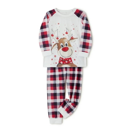 Kuriozud Christmas Family Pajamas with Cartoon Elk Plaid Print Crew Neck Ribbed Cuffs
Kuriozud Christmas Family Pajamas with Cartoon Elk Plaid Print Crew Neck Ribbed Cuffs