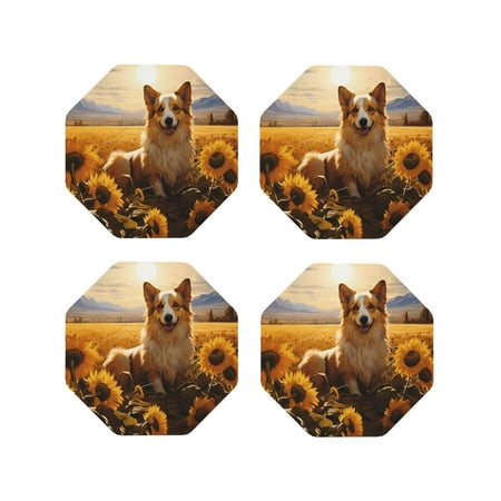 Leather Coasters with Heat-resistant for Drinks Pastoral Sunflower Corgi -标题2 Octagon
Leather Coasters with Heat-resistant for Drinks Pastoral Sunflower Corgi -标题2 Octagon