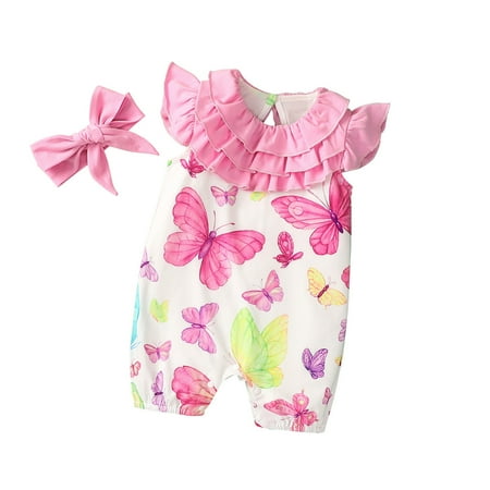 TAIAOJING Baby Romper Ruffled Jumpsuit+Headbands Girls Flowers Floral Summer Girls Romper&Jumpsuit One Piece Outfits 0-6 Months
TAIAOJING Baby Romper Ruffled Jumpsuit+Headbands Girls Flowers Floral Summer Girls Romper&Jumpsuit One Piece Outfits 0-6 Months