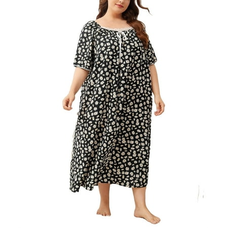 Cute All Over Print Scoop Neck Sleepshirts Multicolor Short Sleeve Plus Size Nightgowns & Sleepshirts
Cute All Over Print Scoop Neck Sleepshirts Multicolor Short Sleeve Plus Size Nightgowns & Sleepshirts