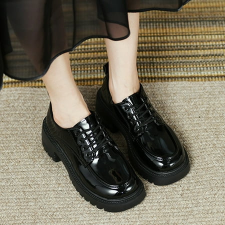 ERTUTUYI Leisure Women Artificial Leather Solid Color Autumn Thick Sole Square Heels Lace Up Short Booties Round Toe Shoes Black 37
ERTUTUYI Leisure Women Artificial Leather Solid Color Autumn Thick Sole Square Heels Lace Up Short Booties Round Toe Shoes Black 37