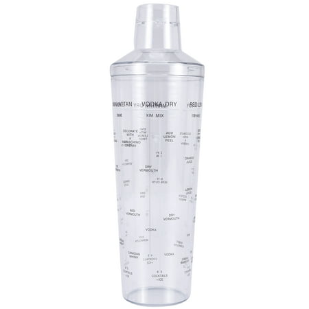 Plastic Drink Shaker with Recipes Cup As Measuring Jigger Great for Outdoor and Travel Bar Cart Accessories
Plastic Drink Shaker with Recipes Cup As Measuring Jigger Great for Outdoor and Travel Bar Cart Accessories