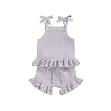 WERNZATT Baby Girls Knit Sweater Shorts Outfits Solid Color Sleeveless Cami Tops with Elastic Waist Shorts 2Pcs Set
WERNZATT Baby Girls Knit Sweater Shorts Outfits Solid Color Sleeveless Cami Tops with Elastic Waist Shorts 2Pcs Set