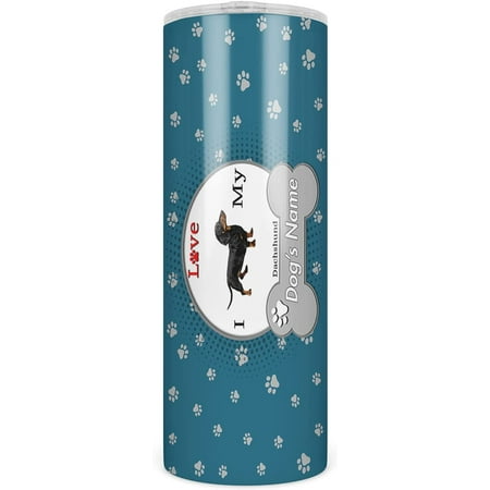 Athenstics Insulated Travel Skinny Tumbler Personalized Custom Name I Love My Dog Dachshund 30oz Stainless Steel with Lid and Straw
Athenstics Insulated Travel Skinny Tumbler Personalized Custom Name I Love My Dog Dachshund 30oz Stainless Steel with Lid and Straw