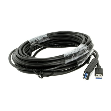 Gearmo USB 3.0 extension cable 32ft. (10-Meter) A-Male to A-Female with Power Amplifier AC Adapter