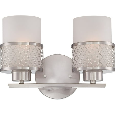 Bathroom Vanity 2 Light With Brushed Nickel Finish Metal Medium Base 12 inch 200 Watts
Bathroom Vanity 2 Light With Brushed Nickel Finish Metal Medium Base 12 inch 200 Watts