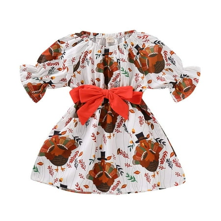 ZOELNIC Baby Girls Thanksgiving Dress Long Sleeve Turkey Bowknot Ruffles Dress (Multi 6-12 Months)
ZOELNIC Baby Girls Thanksgiving Dress Long Sleeve Turkey Bowknot Ruffles Dress (Multi 6-12 Months)