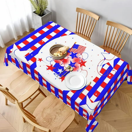 WISH TREE Patriotic Rectangle Tablecloth Waterproof Tablecloths Outdoor Table Cloth with Washable Polyester and Wrinkle Resistant Table Cover Decorate for Indoor Home Summer Dining
WISH TREE Patriotic Rectangle Tablecloth Waterproof Tablecloths Outdoor Table Cloth with Washable Polyester and Wrinkle Resistant Table Cover Decorate for Indoor Home Summer Dining