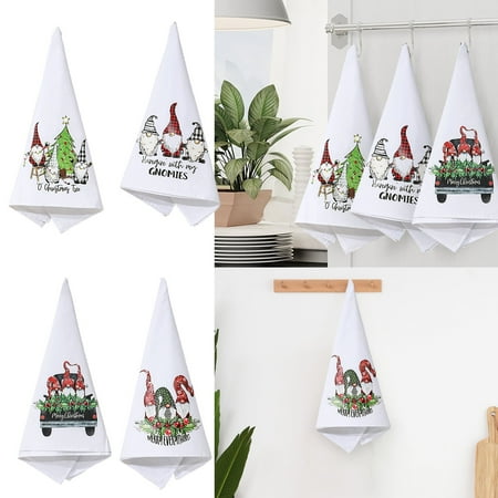 WNG Christmas Towel Dishcloth Household Kitchen Articles Christmas Towel Table Cloth