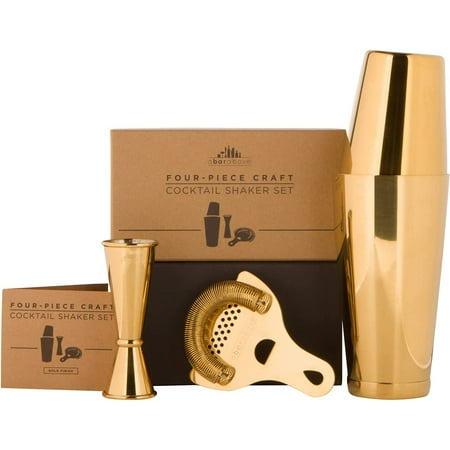 Gold Cocktail Shaker Set – 4-Piece Gold Bartender Kit for Business or Home Bar – Includes Hawthorne Strainer & Japanese Jigger – Professional Bar Accessories for The Home Bar Set
Gold Cocktail Shaker Set – 4-Piece Gold Bartender Kit for Business or Home Bar – Includes Hawthorne Strainer & Japanese Jigger – Professional Bar Accessories for The Home Bar Set