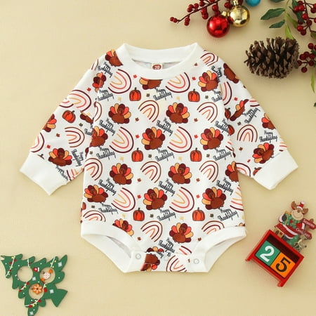 Hunpta Infant Boys Girls Long Sleeve Thanksgiving Turkey Cartoon Printed Romper Tops Bodysuit For Babys Clothes Newborn
Hunpta Infant Boys Girls Long Sleeve Thanksgiving Turkey Cartoon Printed Romper Tops Bodysuit For Babys Clothes Newborn