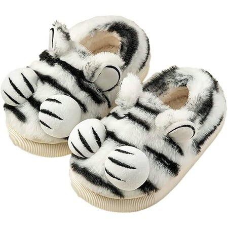 CoCopeaunts Cartoon Tiger Slippers Winter Toddler Slippers Girl Boy House Slippers with Non Slip Rubber Soles
CoCopeaunts Cartoon Tiger Slippers Winter Toddler Slippers Girl Boy House Slippers with Non Slip Rubber Soles