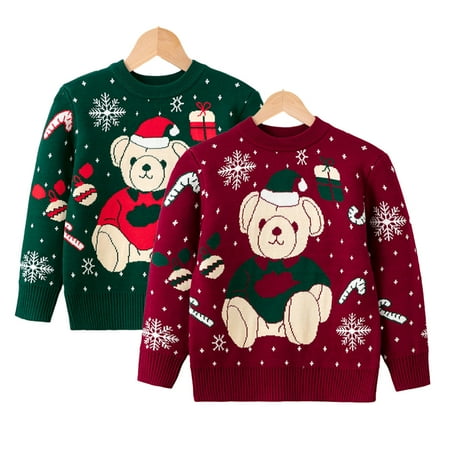 Esaierr 2-7 Years Old Christmas Bear Printing Sweater Boys Girls Knitwear Sweater Baby Toddler Pullover Knit Top Sweater Fall Winter Bottom Shirt Sweater
Esaierr 2-7 Years Old Christmas Bear Printing Sweater Boys Girls Knitwear Sweater Baby Toddler Pullover Knit Top Sweater Fall Winter Bottom Shirt Sweater