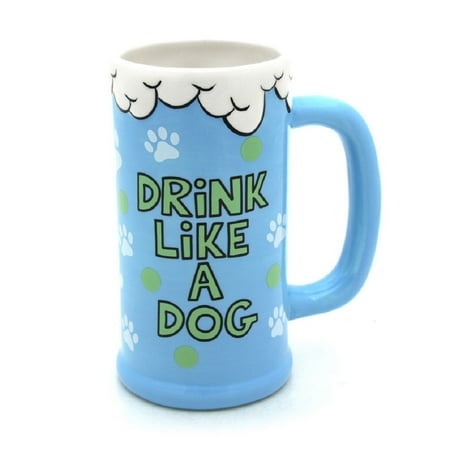 Drink Like a Dog Beer Stein Drinking Cup Funny Mug