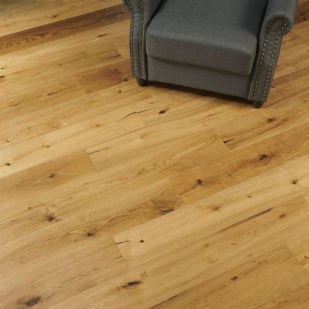 Flooors by LTL Smoked Natural Lacquer 35/64 in. Thick x 7-31/64 in. Wide x 74-51/64 in. Length Engineered Hardwood Flooring