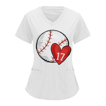 Scrub Tops Women Stretchy Print Flag Printing Independence Day Print Short Sleeve V-Neck Blouse Tops With Pockets Nursing Uniform
Scrub Tops Women Stretchy Print Flag Printing Independence Day Print Short Sleeve V-Neck Blouse Tops With Pockets Nursing Uniform
