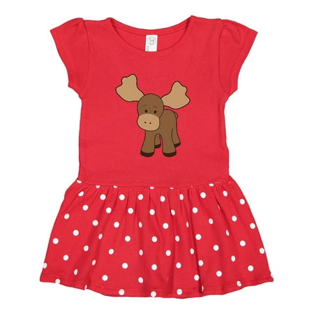 Inktastic Cute Moose Gift Toddler Girl Dress