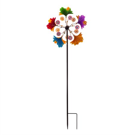 70" Wind Spinner, Multi-color Gingko Leaves
