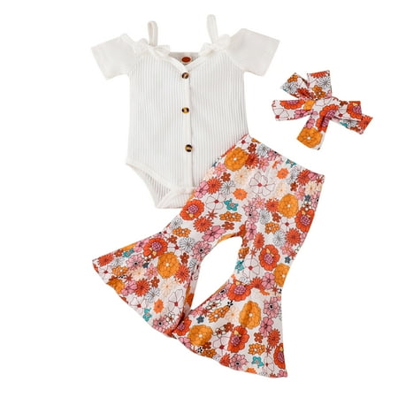 CHAMAIR Baby Girl Solid Suspender+Pants Lovely 3 Piece Crew Neck Tops+Floral Flare Pants (White 18-24M)
CHAMAIR Baby Girl Solid Suspender+Pants Lovely 3 Piece Crew Neck Tops+Floral Flare Pants (White 18-24M)
