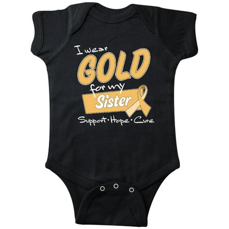 Inktastic I Wear Gold for My Sister-Support Hope Cure Gift Baby Boy or Baby Girl Bodysuit
Inktastic I Wear Gold for My Sister-Support Hope Cure Gift Baby Boy or Baby Girl Bodysuit