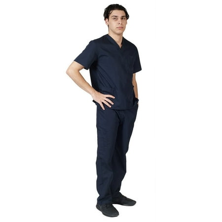 ACTIVE UNIFORMS Men Scrub Set Medical Scrub Top and Pants (Dark Navy Blue X-Large)
ACTIVE UNIFORMS Men Scrub Set Medical Scrub Top and Pants (Dark Navy Blue X-Large)