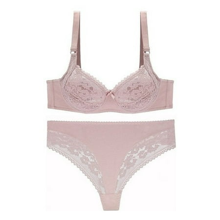 Conjunto Sujetador De Tanga Sexy De Talla Grande Para Mujer