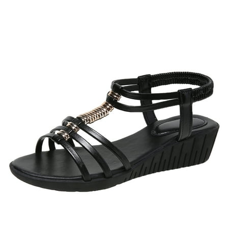 Black Sandals Women Comfortable Fashion Bohemian Color Contrast Leather Open Toe Wedge Heel Casual Sandals Shoes For Women Sandals Dressy Wide
Black Sandals Women Comfortable Fashion Bohemian Color Contrast Leather Open Toe Wedge Heel Casual Sandals Shoes For Women Sandals Dressy Wide