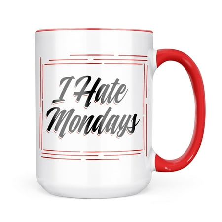 Neonblond Vintage Lettering I Hate Mondays Mug gift for Coffee Tea lovers
Neonblond Vintage Lettering I Hate Mondays Mug gift for Coffee Tea lovers