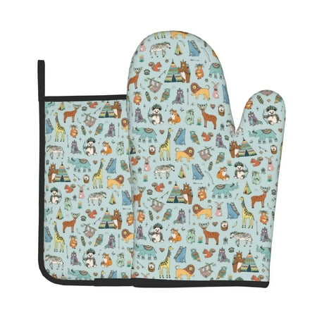 Xecao Tribal Animals Pattern Oven Mitts and Pot Holders Sets Heat Resistant Silicone Oven Mittens Extra Thicken Long Kitchen Cotton Oven Glove for Cooking
Xecao Tribal Animals Pattern Oven Mitts and Pot Holders Sets Heat Resistant Silicone Oven Mittens Extra Thicken Long Kitchen Cotton Oven Glove for Cooking
