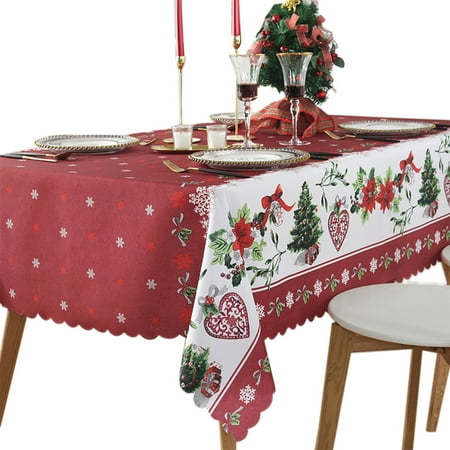 SIEYIO Christmas Rectangular Tablecloth European Style Classic Snowflake Print Washable Water Resistance Table Cover Holiday Dining Party Decoration
SIEYIO Christmas Rectangular Tablecloth European Style Classic Snowflake Print Washable Water Resistance Table Cover Holiday Dining Party Decoration