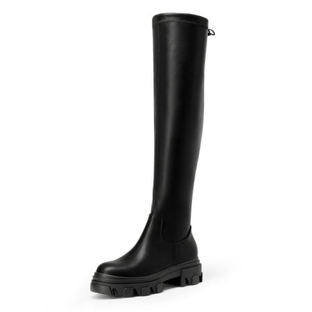 Dream Pairs Women s Over The Knee Patform Thigh High Boots Long Stretch Soft Chunky Lug Sole Fall Boots SDOB222W BLACK/PU Size 8.5
Dream Pairs Women s Over The Knee Patform Thigh High Boots Long Stretch Soft Chunky Lug Sole Fall Boots SDOB222W BLACK/PU Size 8.5