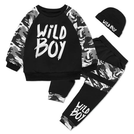 Toddler Kid Baby Boys 2-Piece Suits Set Hooded Sweatshirt and Pant Outfits Set with Hat
Toddler Kid Baby Boys 2-Piece Suits Set Hooded Sweatshirt and Pant Outfits Set with Hat