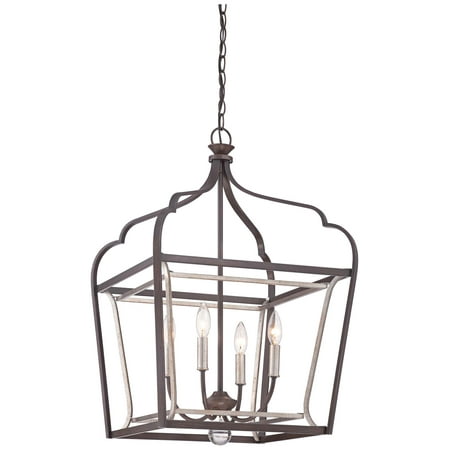 Minka Lavery Astrapia 18 Wide Rubbed Sienna Lantern 4-Light Foyer Pendant