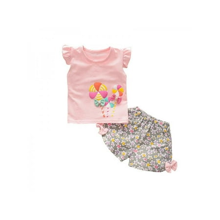 Summer Baby Girl Clothes Set Cartoon Printing T-shirt Floral Bow Shorts Baby Clothes Set
Summer Baby Girl Clothes Set Cartoon Printing T-shirt Floral Bow Shorts Baby Clothes Set