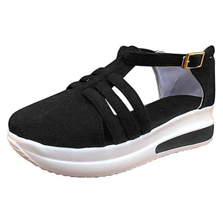 Dpityserensio Women s Wedge Platform Buckle Sandals Closed Toe Solid Color Round Toe Sandals Black 7.5(40)
Dpityserensio Women s Wedge Platform Buckle Sandals Closed Toe Solid Color Round Toe Sandals Black 7.5(40)