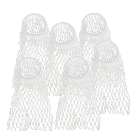 6 Pack Pool Table Net Mesh Thread Bag Web for Snooker Billiards White