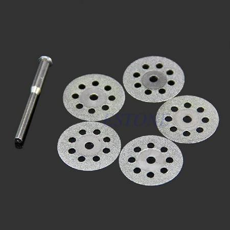 5PCS Mini Sharp 22mm Tools With A Rod Rotary Diamond Cutting Discs Disks