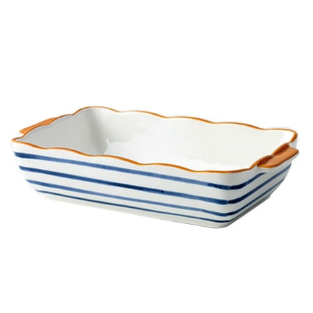 (22x12x5.2cm) Blue Lasagne Dish Ceramic Baking Dish With Handle Porcelain Pie Dish For Oven Rectangular Microwave Pan-b
(22x12x5.2cm) Blue Lasagne Dish Ceramic Baking Dish With Handle Porcelain Pie Dish For Oven Rectangular Microwave Pan-b