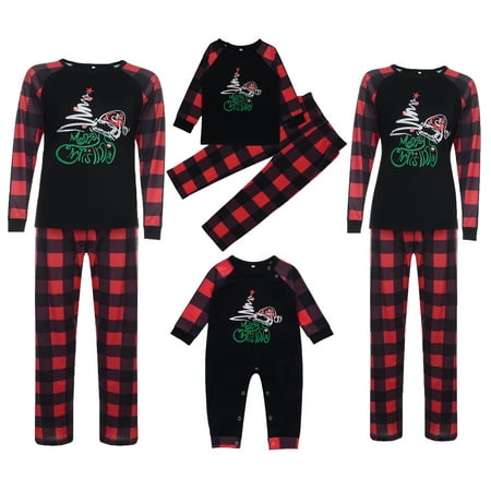 IZhansean Matching Family Pajamas Sets Christmas PJ s with Letter and Plaid Printed Long Sleeve Tee and Bottom Loungewear
IZhansean Matching Family Pajamas Sets Christmas PJ s with Letter and Plaid Printed Long Sleeve Tee and Bottom Loungewear