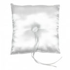 Koyal Wholesale Satin Ring Bearer Pillow, 7-Inch, White