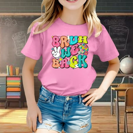 Hbdhejl Toddler Boys Girls Shirts Children Back To School Season Graphic Print Round Neck Short Sleeve Tee Summer Casual T Shirt Pink 8-9 Years
Hbdhejl Toddler Boys Girls Shirts Children Back To School Season Graphic Print Round Neck Short Sleeve Tee Summer Casual T Shirt Pink 8-9 Years