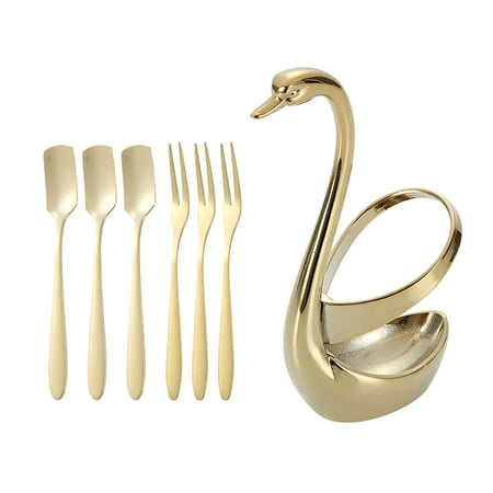 Stainless Steel Long Handle Scoops Serving Forks Set with Holder Teaspoons Coffee Spices Sugar Dinnerware Household Cafe Gold
Stainless Steel Long Handle Scoops Serving Forks Set with Holder Teaspoons Coffee Spices Sugar Dinnerware Household Cafe Gold