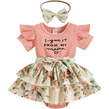 QWZNDZGR 2Pcs Baby Girl Clothes Ruffle Mama Saying Baby Romper Infant Tutu Floral Short Sleeve Jumpsuit Headband Set
QWZNDZGR 2Pcs Baby Girl Clothes Ruffle Mama Saying Baby Romper Infant Tutu Floral Short Sleeve Jumpsuit Headband Set