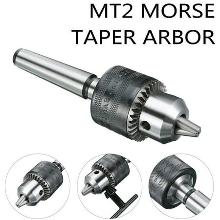 Mini Metal Lathe Tail Stock Drill Chuck Tools With MT2 Morse Taper Arbor