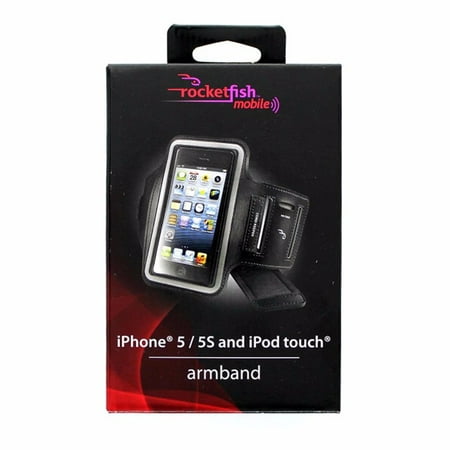 Rocketfish Armband Case RF-A5AB2B for iPhone SE, 5/5S and iPod Touch - Black